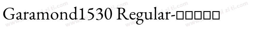 Garamond1530 Regular字体转换